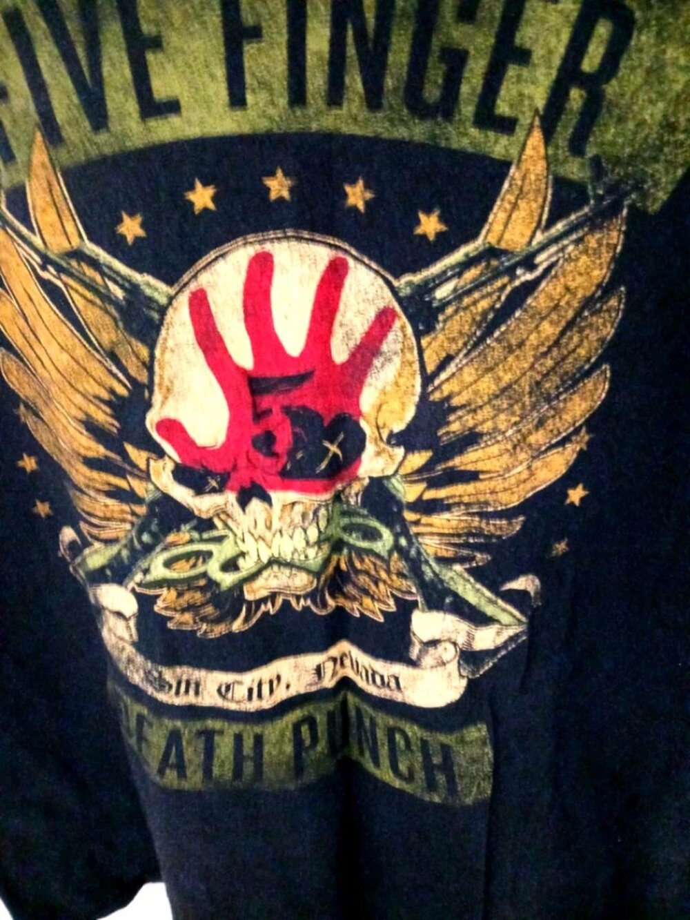 Five Finger Death Punch Men's Graphic Print Heavy Metal Rock Shirt Size X Large - Picture 6 of 8